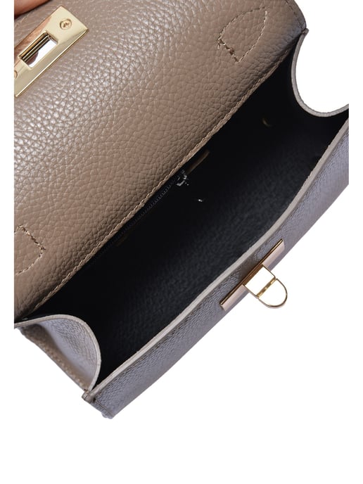 Isabella Rhea Beige Cowhide Leather Bag - Image 4