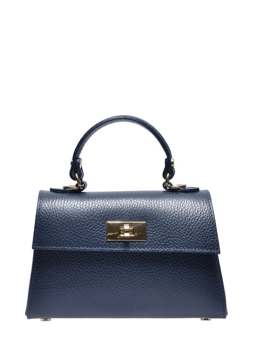 Isabella Rhea Blue Cowhide Leather Bag - Image 1