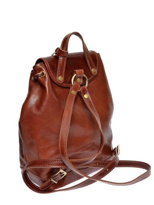 Anna Luchini Bordeauxrood Rundleer Tas - Image 2