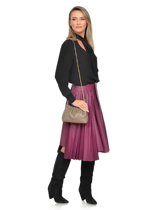 Isabella Rhea Beige Cow Leather Bag - Image 5