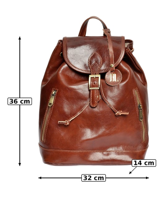 Anna Luchini Bordeauxrood Rundleer Tas - Image 4
