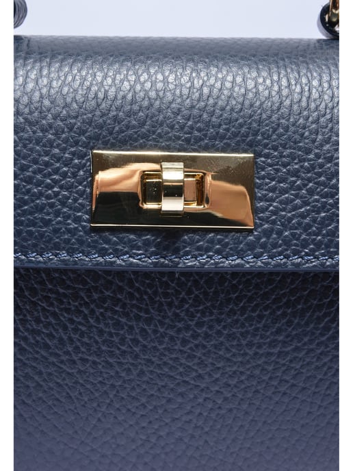 Isabella Rhea Blue Cowhide Leather Bag - Image 3