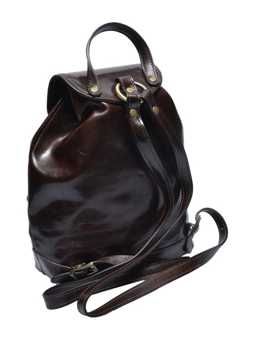 Anna Luchini Bordeauxrood Rundleer Tas - Image 2
