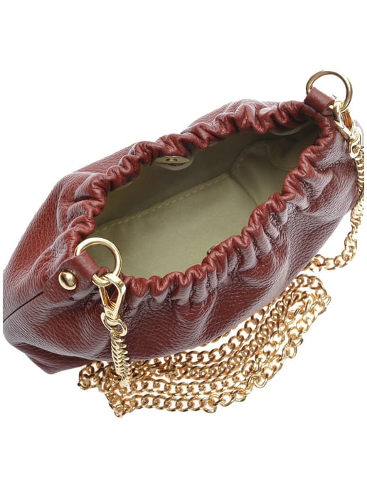 Isabella Rhea Red & Wine-Coloured Cowhide Leather Bag - Image 4