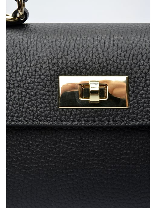 Isabella Rhea Black Cowhide Leather Bag - Image 3