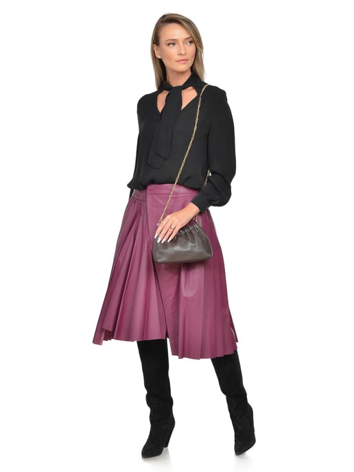 Isabella Rhea Chestnut Brown Cowhide Leather Bag - Image 5