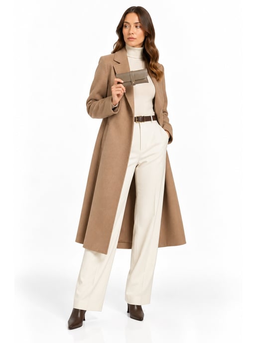 Roberta M Beige Cowhide Leather Bag - Image 6