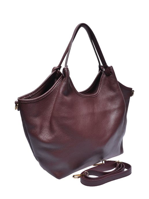 Isabella Rhea Burgundy Cowhide Leather Bag - Image 2