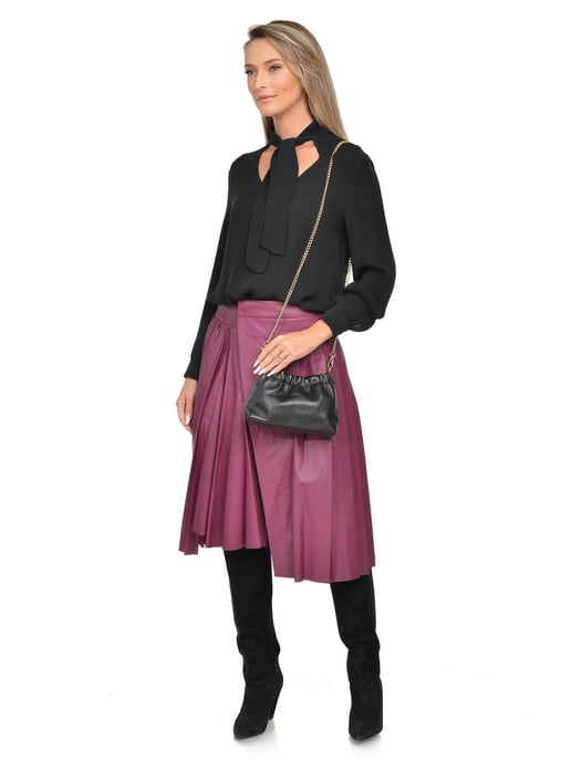 Isabella Rhea Black Cowhide Leather Bag - Image 5