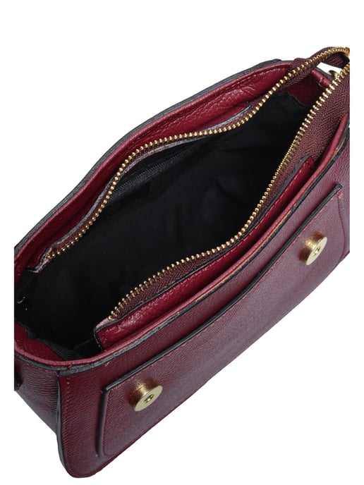 Isabella Rhea Burgundy Cowhide Leather Bag - Image 4