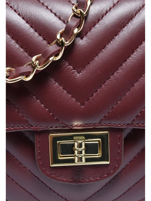 Roberta M Wine-Coloured Cowhide Leather Bag - Image 3