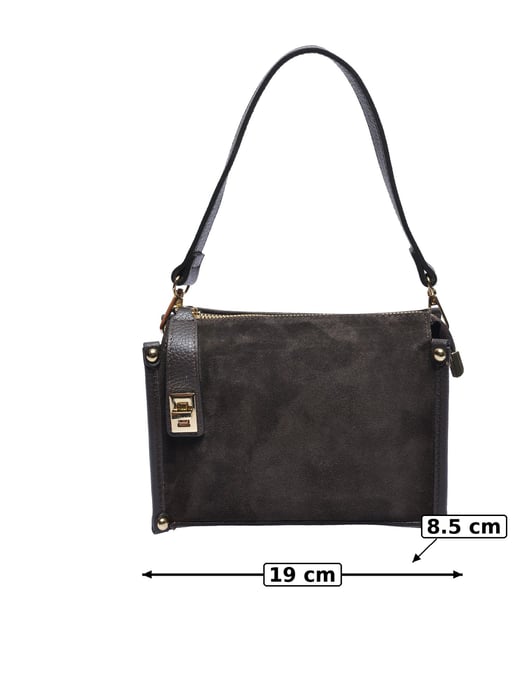 Anna Luchini Chestnut Brown Cowhide Leather Bag - Image 3