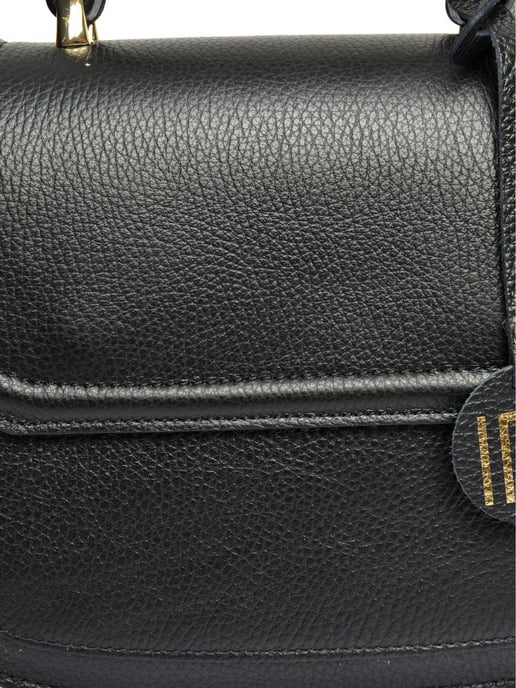 Isabella Rhea Black Cowhide Leather Bag - Image 3