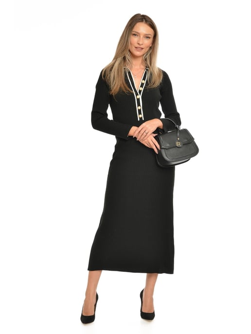 Isabella Rhea Black Cowhide Leather Bag - Image 5