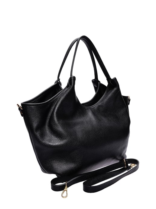 Isabella Rhea Black Cowhide Leather Bag - Image 2