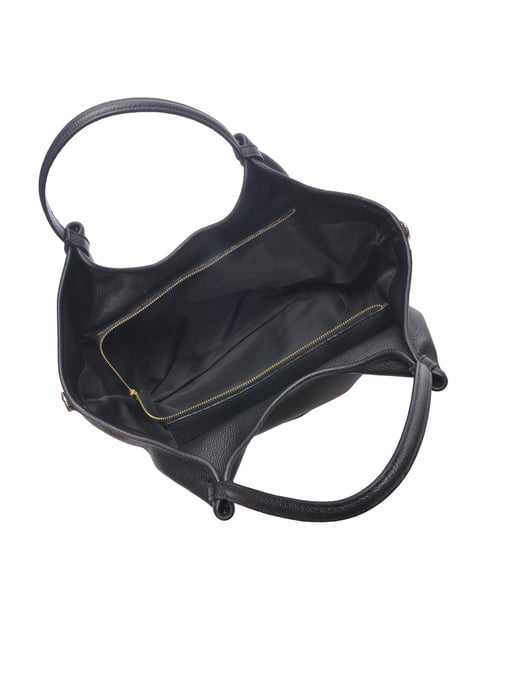 Isabella Rhea Black Cowhide Leather Bag - Image 4