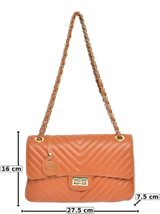Roberta M Brown Cowhide Leather Bag - Image 6