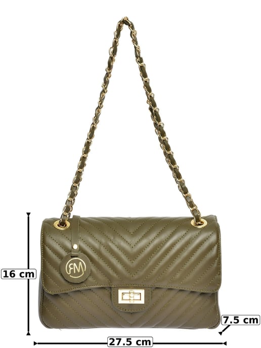 Roberta M Green Cowhide Leather Bag - Image 6