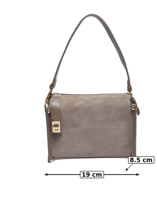 Anna Luchini Beige Cowhide Leather Bag - Image 5