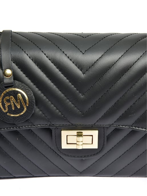 Roberta M Black Cowhide Leather Bag - Image 3