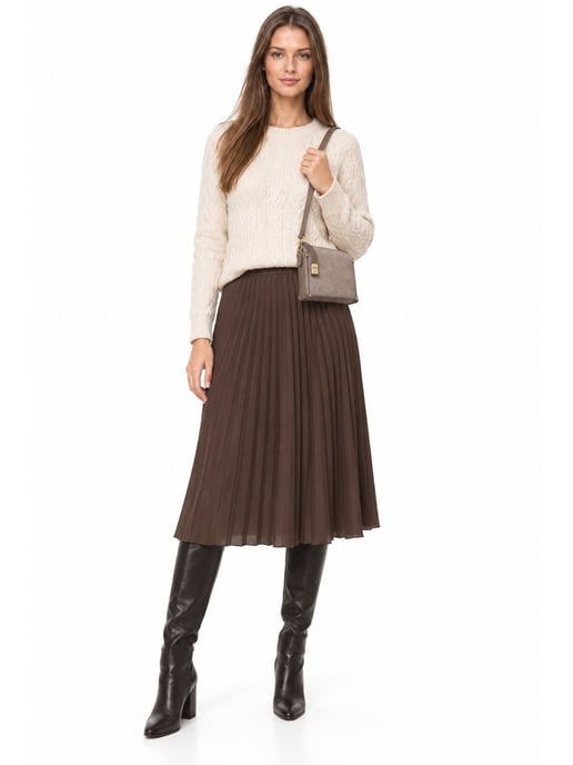 Anna Luchini Beige Cowhide Leather Bag - Image 6
