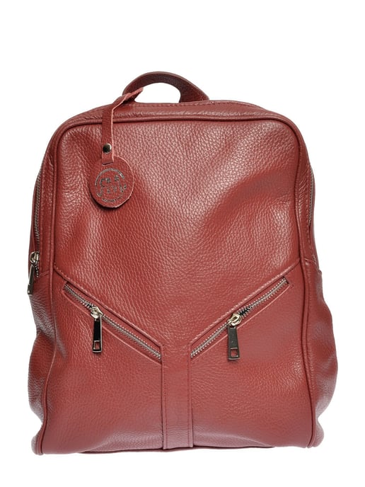 Roberta M Red Cowhide Leather Bag - Image 1