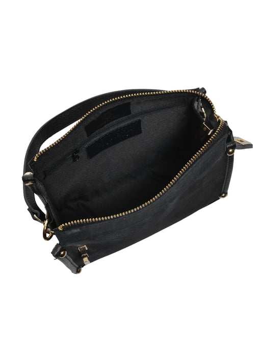 Anna Luchini Black Cowhide Leather Bag - Image 4
