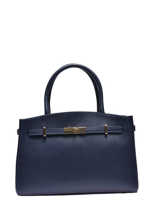 Isabella Rhea Blue Cowhide Leather Bag - Image 1