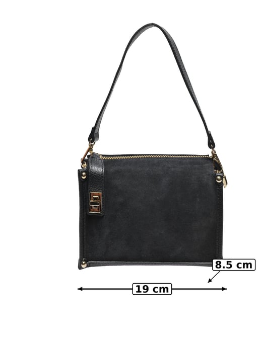Anna Luchini Black Cowhide Leather Bag - Image 5