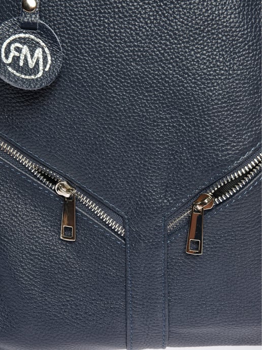 Roberta M BLUE Cow Leather Bag - Image 3
