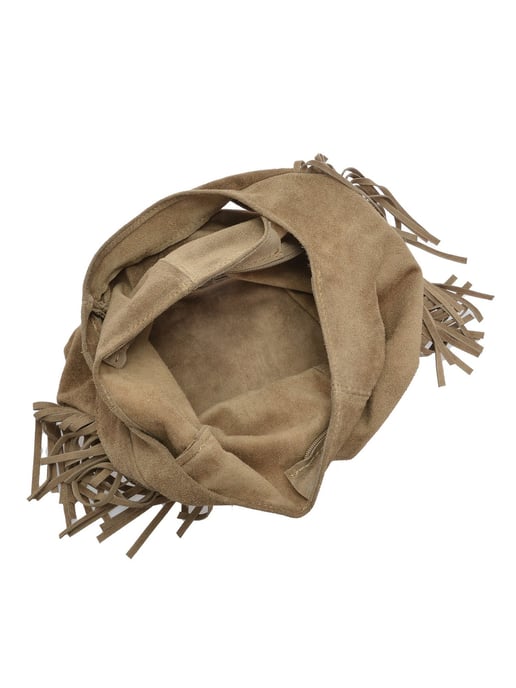 Isabella Rhea Beige Rundleer Tas - Image 4