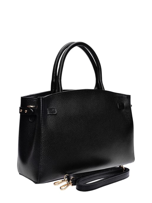 Isabella Rhea Black Cowhide Leather Bag - Image 2