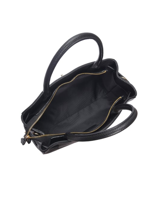 Isabella Rhea Black Cowhide Leather Bag - Image 4