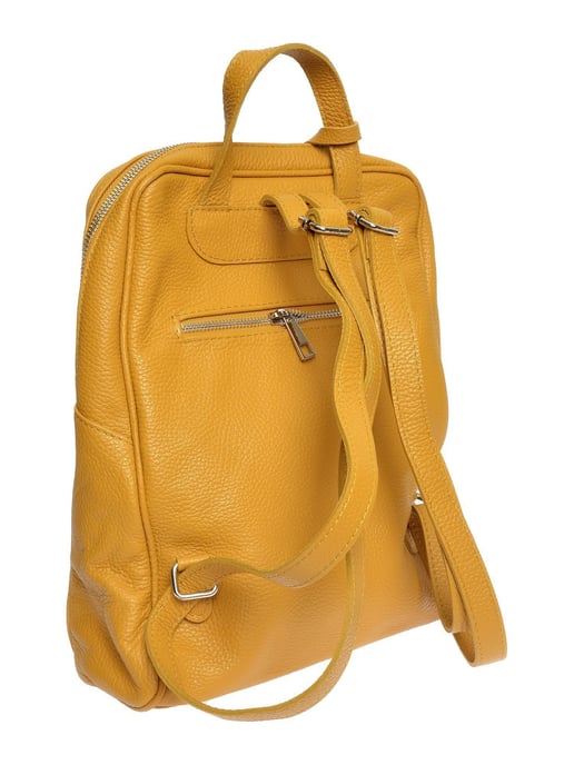 Roberta M Mustard Cowhide Leather Bag - Image 2