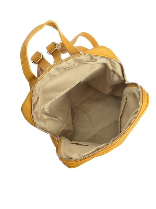 Roberta M Mustard Cowhide Leather Bag - Image 4