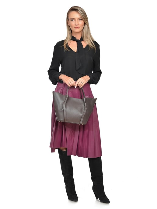 Isabella Rhea Chestnut Brown Cowhide Leather Bag - Image 5