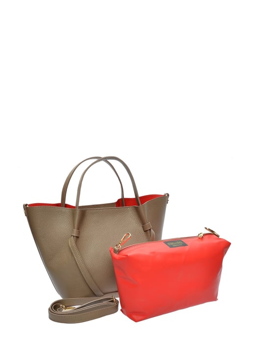 Isabella Rhea Beige Cowhide Leather Bag - Image 2