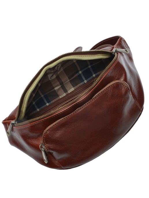 Isabella Rhea Chestnut Brown Cowhide Leather Bag - Image 4