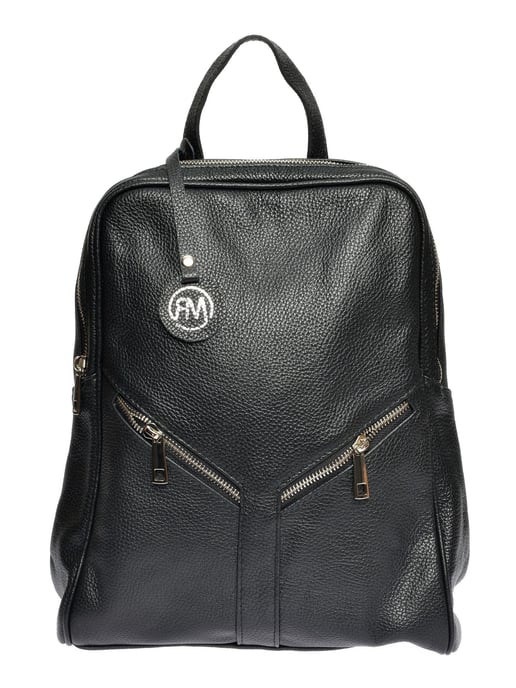 Roberta M Black Cowhide Leather Bag - Image 1