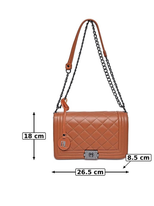 Anna Luchini Brown Rundleer Tas - Image 6