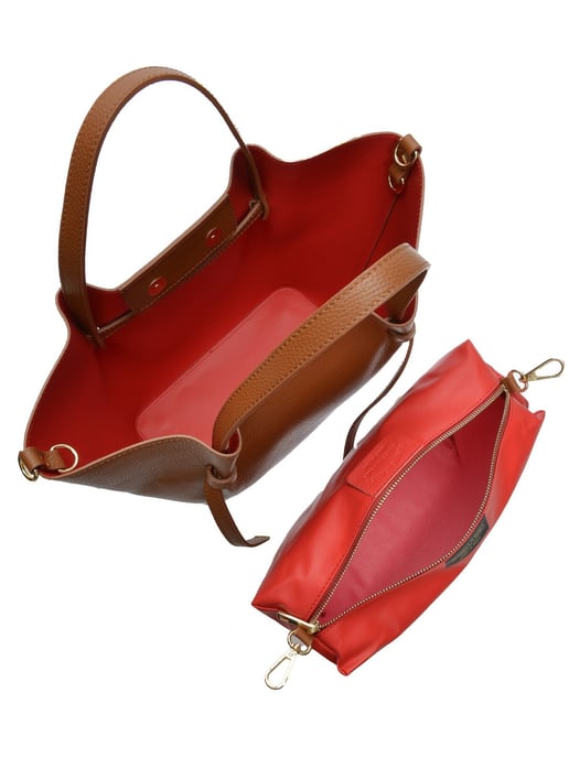 Isabella Rhea Brown Cowhide Leather Bag - Image 4