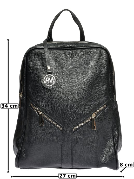 Roberta M Black Cowhide Leather Bag - Image 6