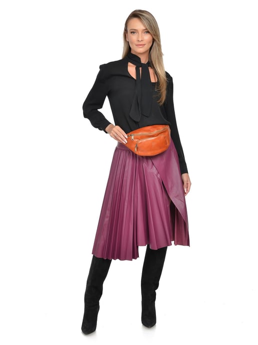Isabella Rhea Brown Cowhide Leather Bag - Image 5