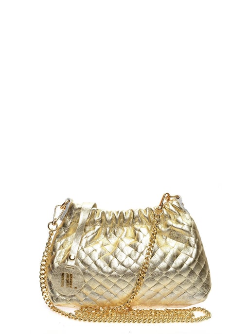 Anna Luchini Gold Cowhide Leather Bag - Image 1