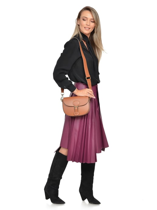 Isabella Rhea Brown Cowhide Leather Bag - Image 5