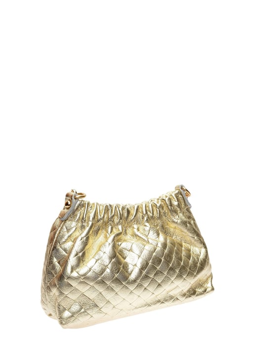 Anna Luchini Gold Cowhide Leather Bag - Image 2