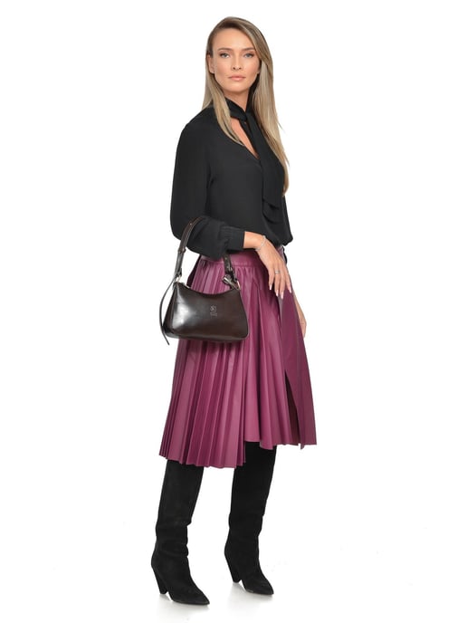 Isabella Rhea Chestnut Brown Leather Shoulder Bag - Image 5
