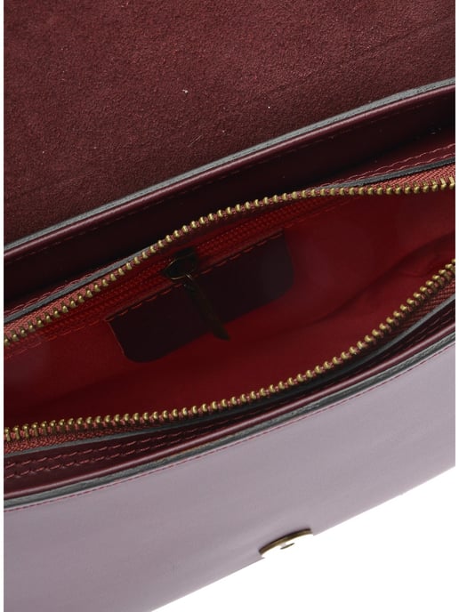 Isabella Rhea Wine-coloured Cowhide Leather Bag - Image 4
