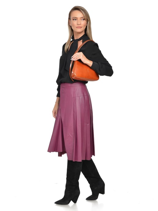 Isabella Rhea Brown Cowhide Leather Bag - Image 5