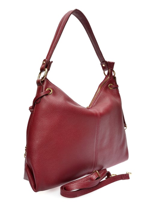 Isabella Rhea Wine-Coloured Cowhide Leather Bag - Image 2
